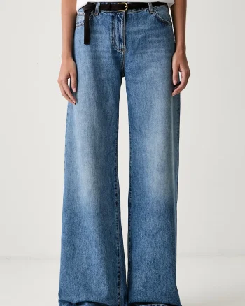 Elisabetta Franchi blugi wide leg pentru femei