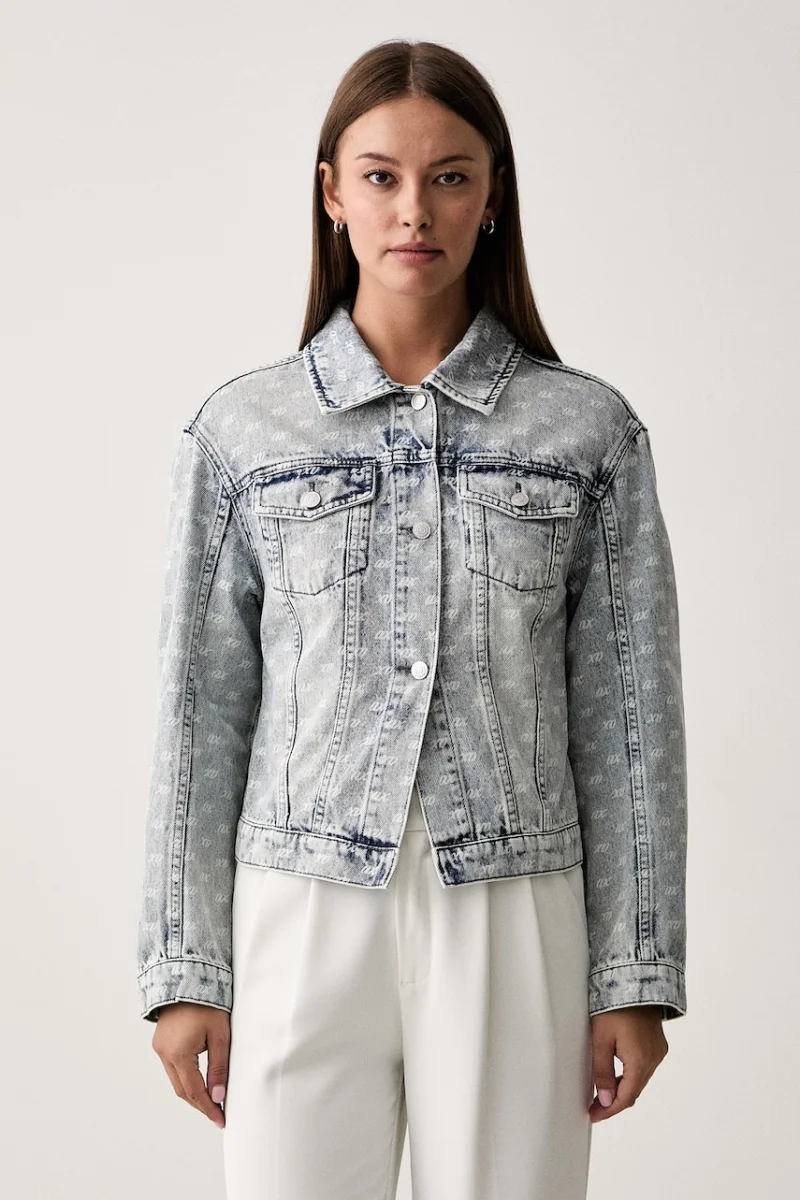 Armani Exchange jachetă pentru femei din denim