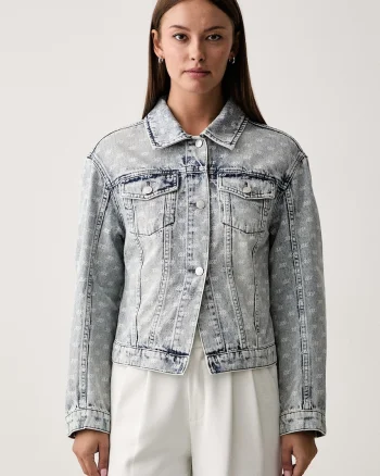 Armani Exchange jachetă pentru femei din denim
