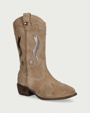 Tommy Hilfiger cizme cowboy pentru copii din piele întoarsă