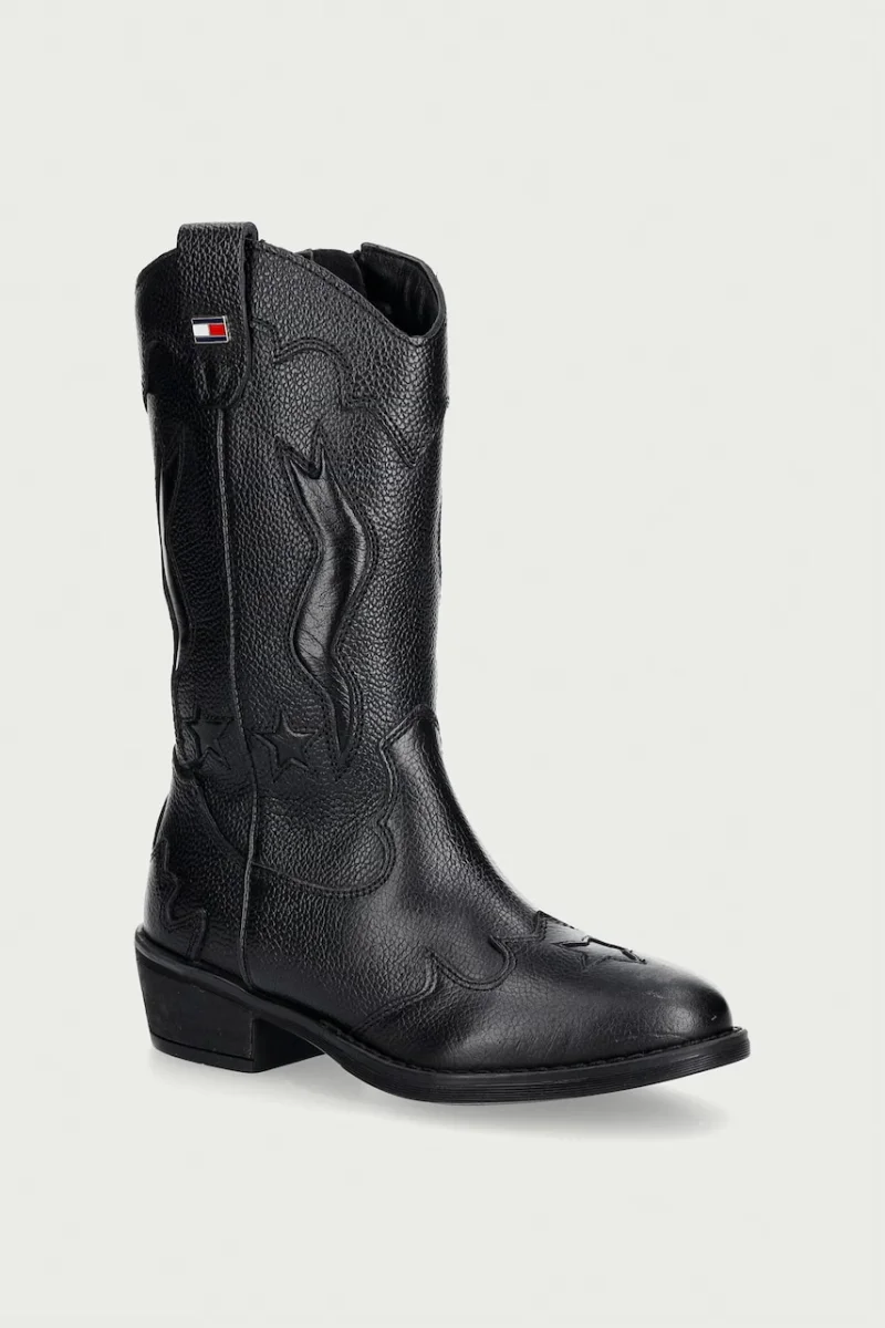 Tommy Hilfiger cizme cowboy pentru copii din piele