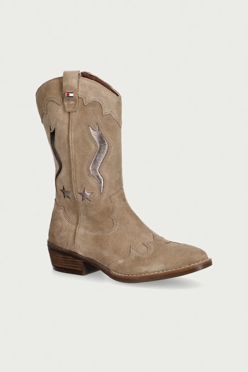 Tommy Hilfiger cizme cowboy pentru copii din piele întoarsă