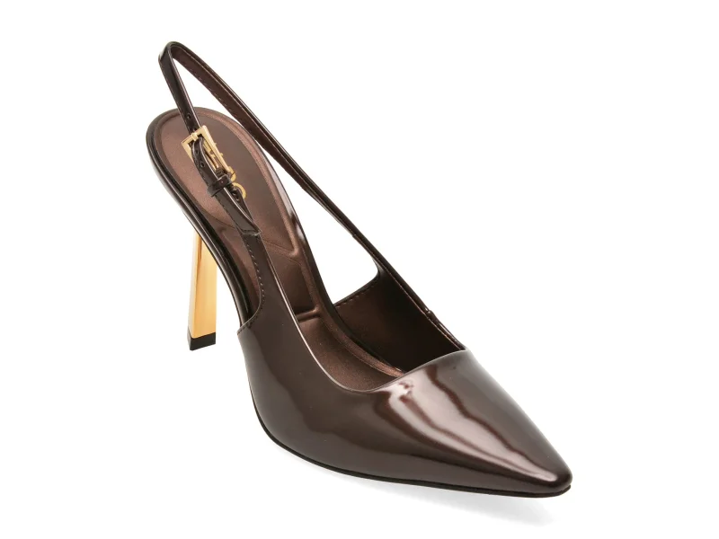 Pantofi eleganti ALDO maro, MARYSA 201, din piele ecologica lacuita
