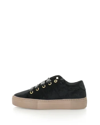 Pantofi sport flatform catifelti Scudo, Negru