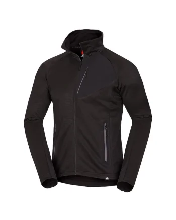 Bluza trekking din fleece melanj pentru barbati Northpol, Negru