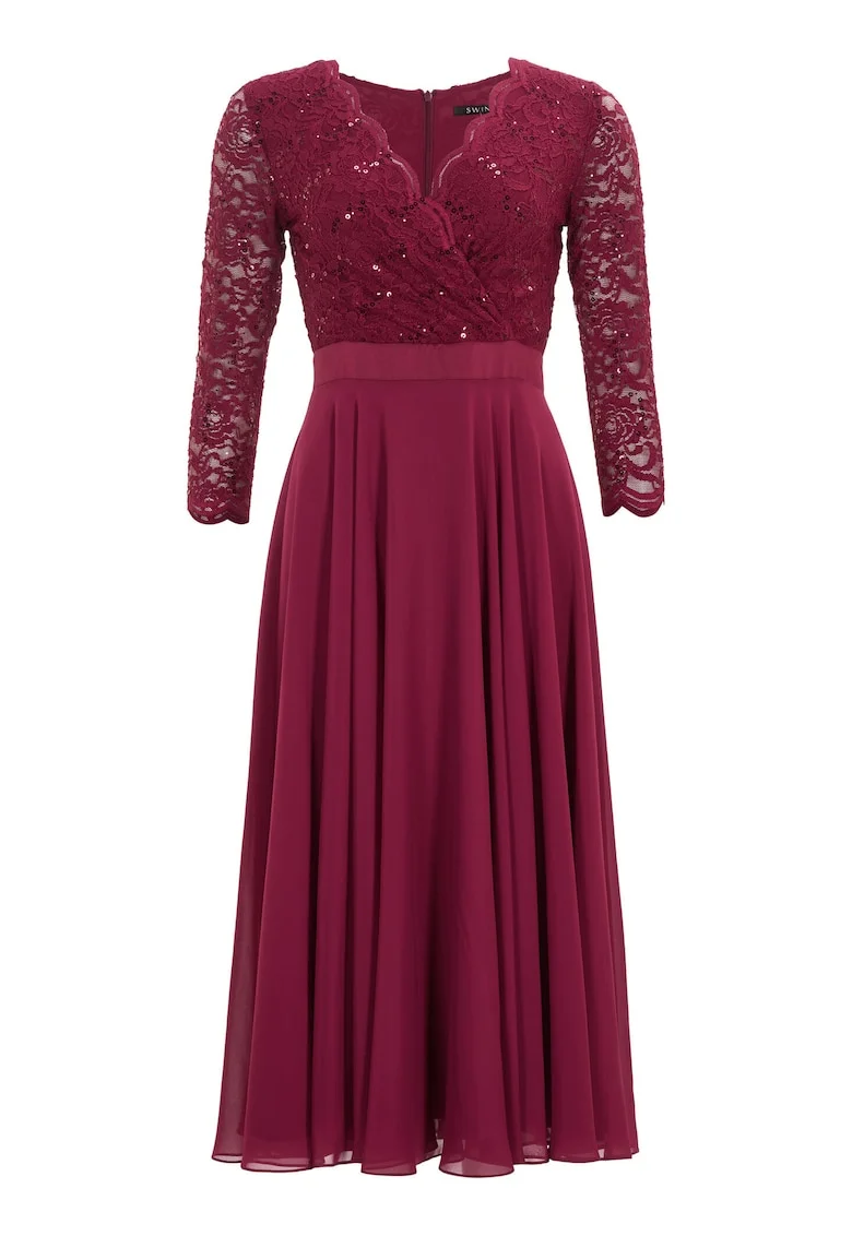 Rochie dama  5AE29100, Poliester, Visiniu