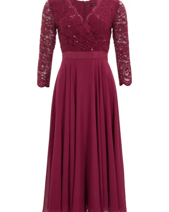 Rochie dama  5AE29100, Poliester, Visiniu