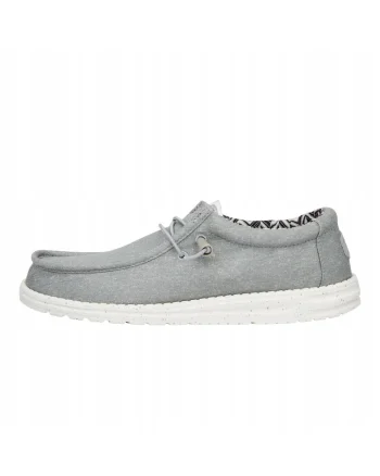 Mocasini Barbati, Wally Stretch Canvas, Gri, Textil, Spuma EVA,