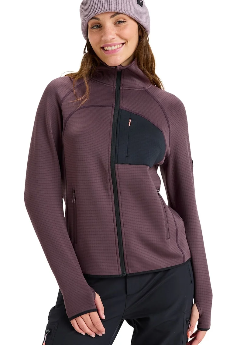 Bluza cu fermoar pentru ski Soaring Heights, Negru/Violet prafuit