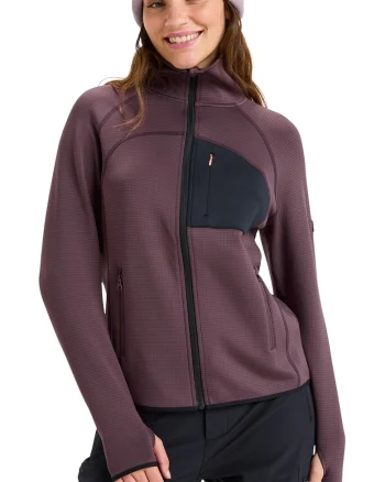 Bluza cu fermoar pentru ski Soaring Heights, Negru/Violet prafuit