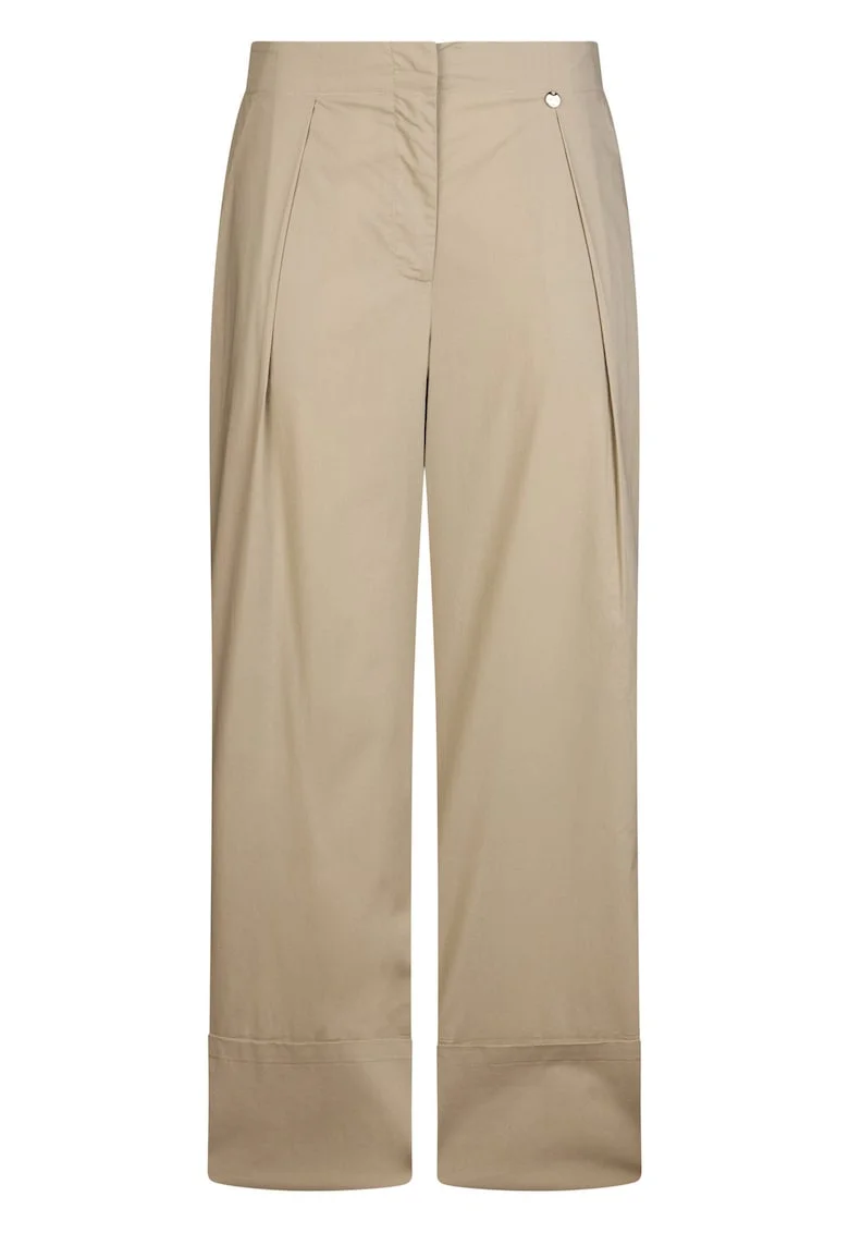 Pantaloni de bumbac cu croiala ampla, Gri