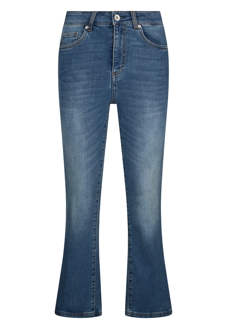 Blugi crop evazati, Albastru inchis