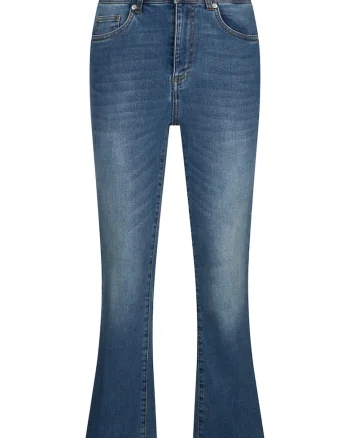 Blugi crop evazati, Albastru inchis