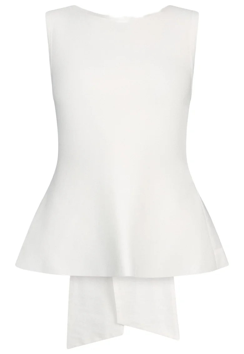 Bluza cu funda pe partea din spate, Alb