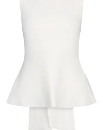 Bluza cu funda pe partea din spate, Alb