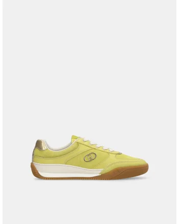 Pantofi sport de piele intoarsa si piele ecologica, Verde lime