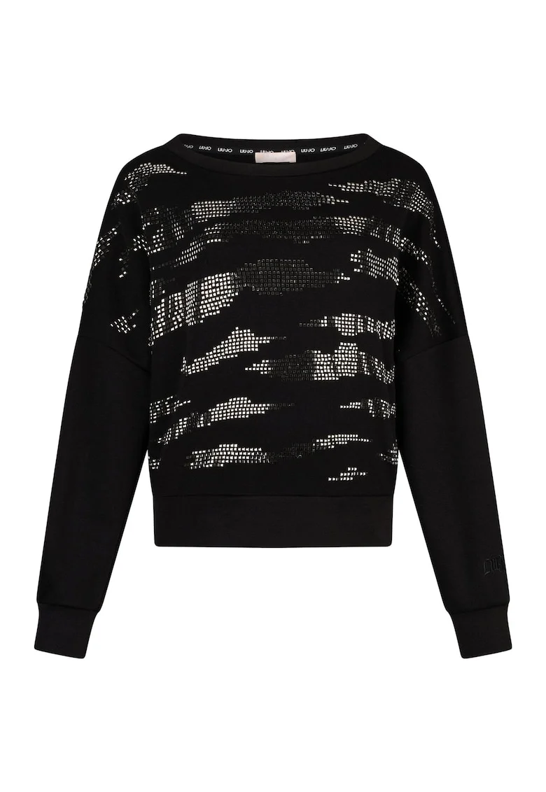 Bluza de trening din amestec de bumbac, Negru