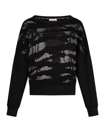 Bluza de trening din amestec de bumbac, Negru