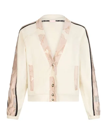 Bluza de trening cu detalii organza, Bej