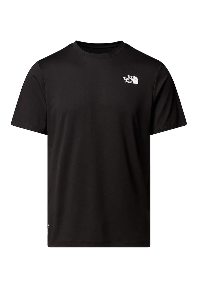 Tricou regular fit cu detaliu logo pentru fitness 24/7, Negru