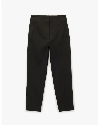 Pantaloni slim fit cu talie inalta, Negru