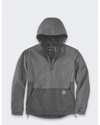 Geaca sport barbati  nylon, impermeabila, cu gluga ajustabila, gri deschis