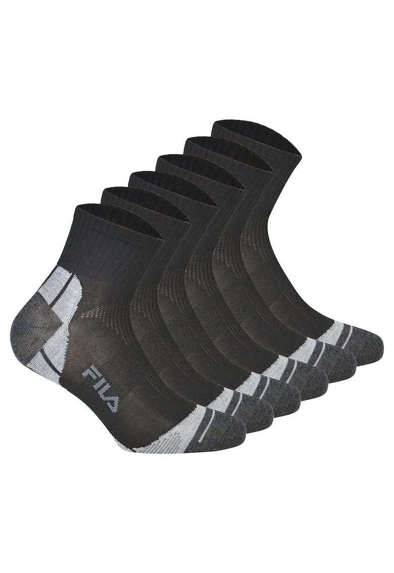 Set de sosete scurte unisex, pentru antrenament - 3 perechi, Negru