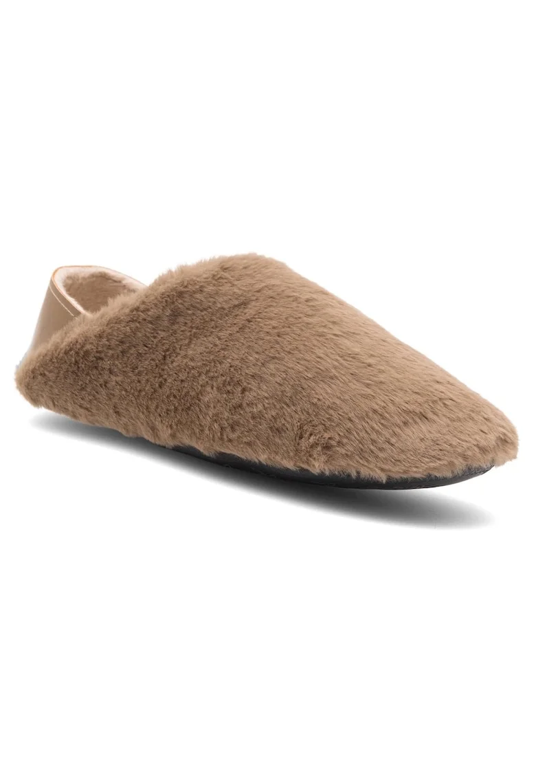 Papuci de dama,  material textil, maro, 36 EU,