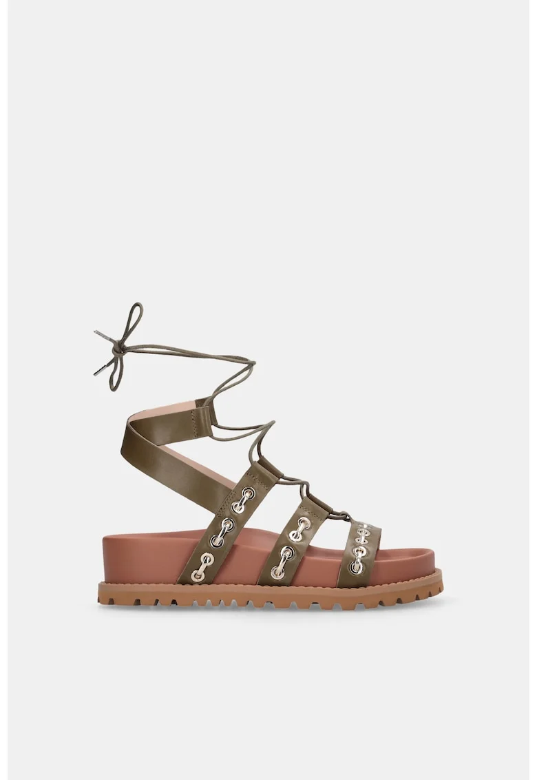 Sandale gladiator de piele peliculizata