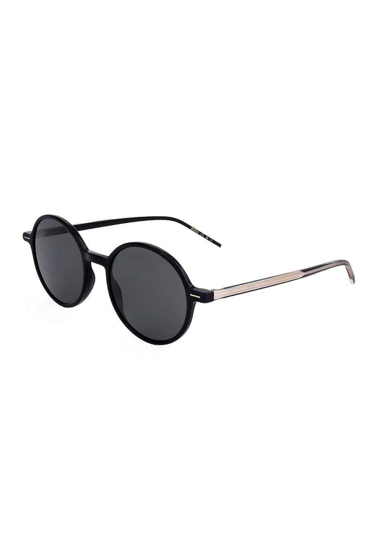 Ochelari de soare rotunzi cu lentile uni, Negru/Nude rose