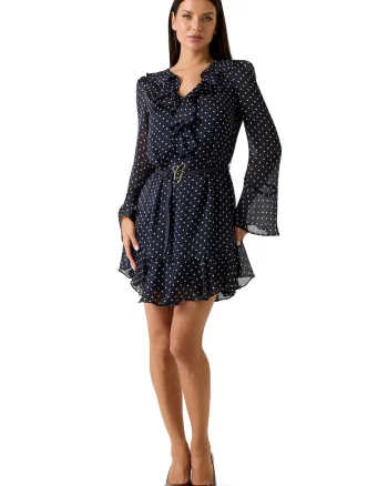 Rochie scurta cu buline, Albastru ultramarin