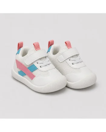 Pantofi sport primii pasi,  Talpa flexibila si antiderapanta, Inchidere Velcro, Roz