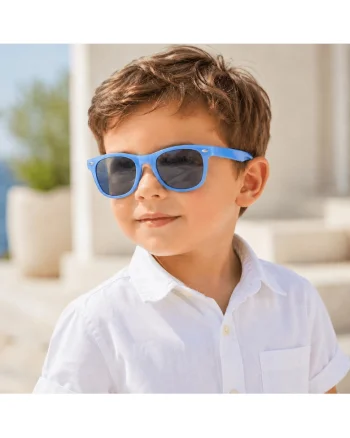 Ochelari de soare copii,  Sky Blue, polarizati, protectie UV400, rama flexibila, 4-7 ani