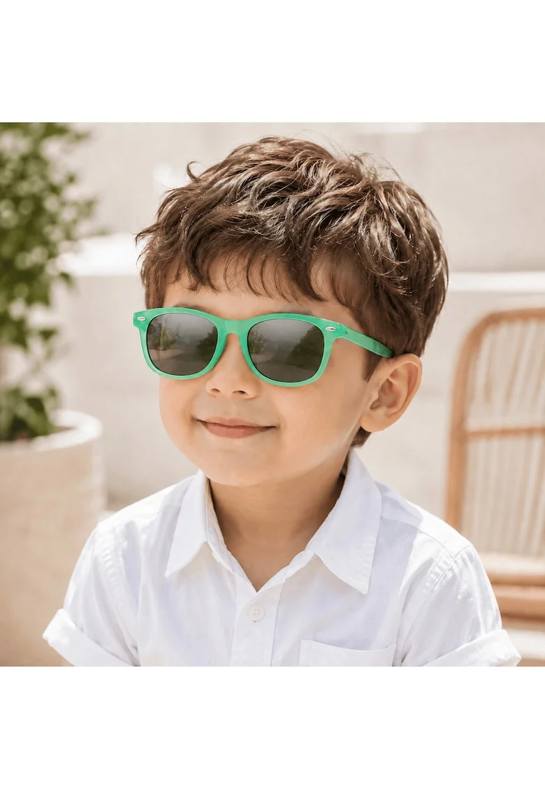 Ochelari de soare copii,  Fresh Mint, polarizati, protectie UV400, rama flexibila, 4-7 ani