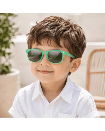 Ochelari de soare copii,  Fresh Mint, polarizati, protectie UV400, rama flexibila, 4-7 ani