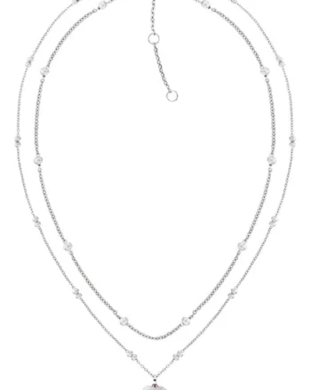 Colier  Woman’s dublu cu inima 2781009, Argintiu