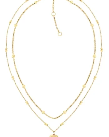 Colier  Woman’s dublu cu inima 2781010, Auriu