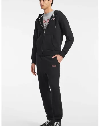 Pantaloni de trening din amestec de bumbac, Negru