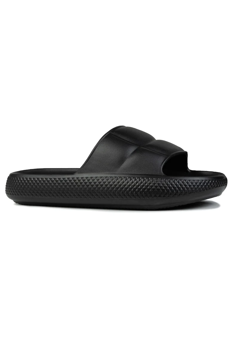 Papuci dama  Maya Slider, negri, sintetic, confort sporit
