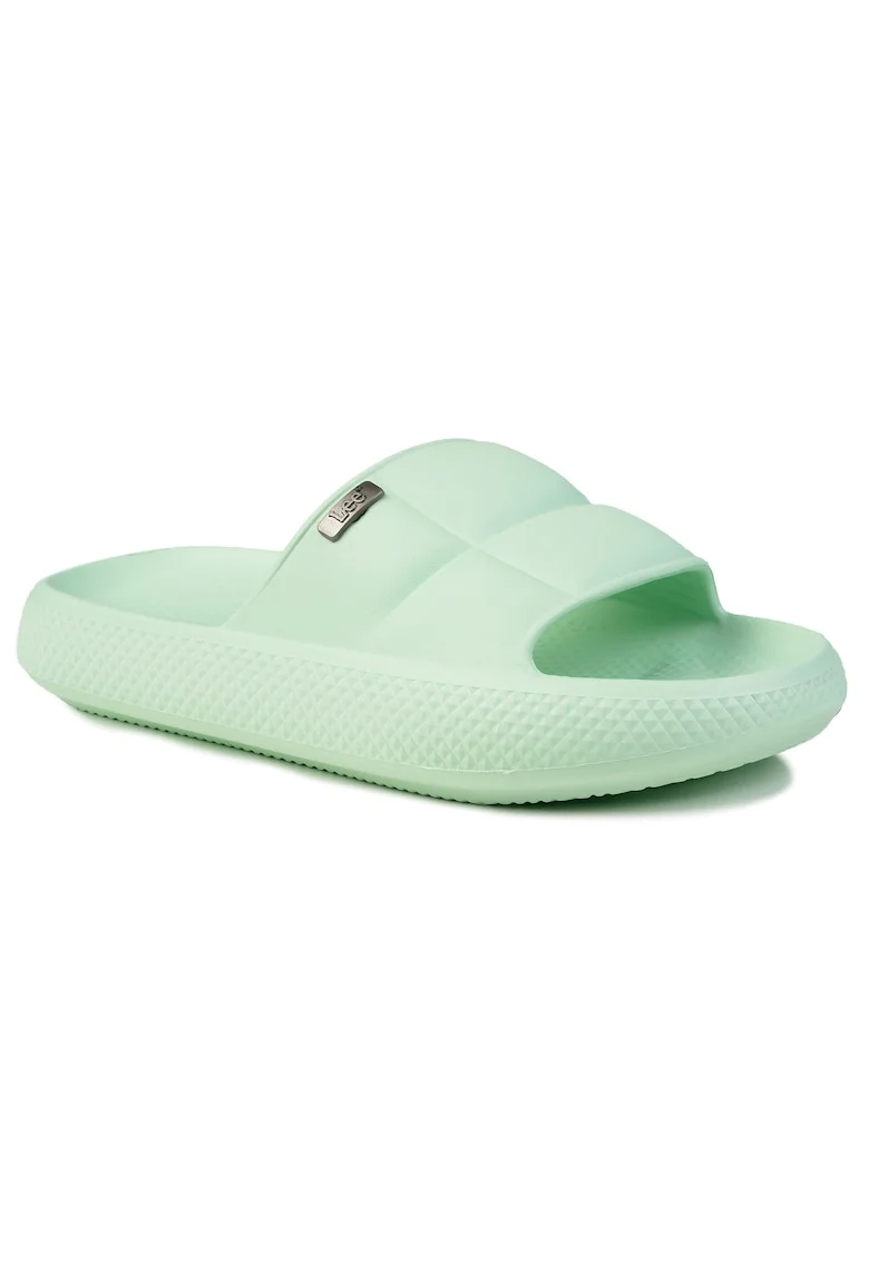 Papuci dama  Maya Slider, confortabili, verzi, sintetic