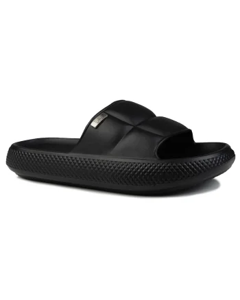 Papuci dama  MAYA SLIDER, negri, sintetic