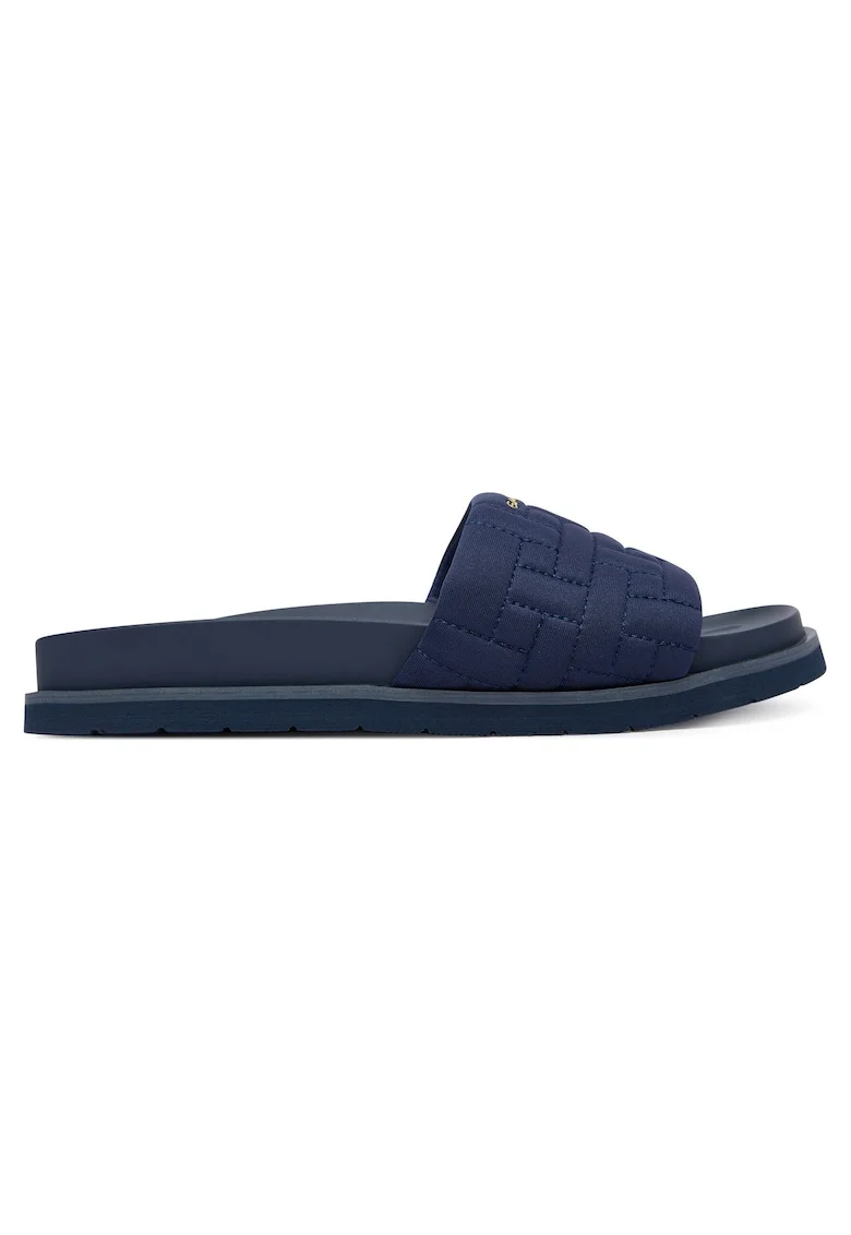 Slapi,  bleumarin, textil, plata
