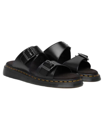 Slapi  DM31570001, piele naturala, negru, plata