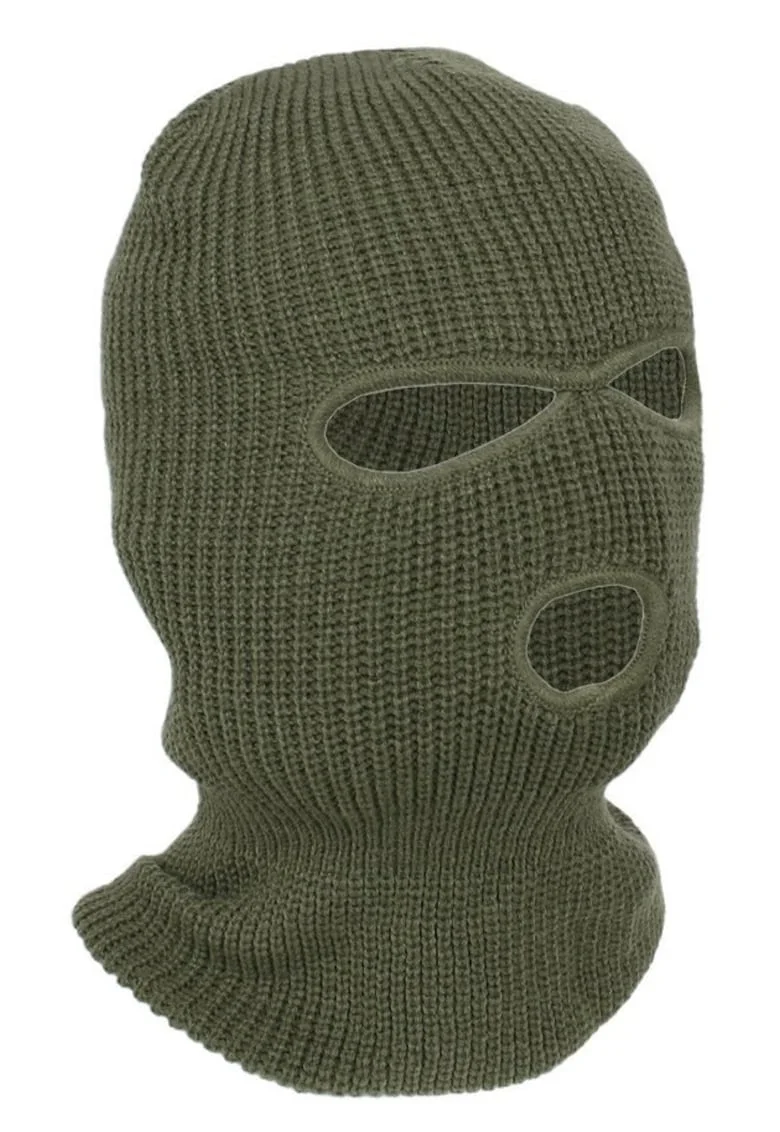 Cagula  amestec lana si acril, 3 orificii, verde, universal