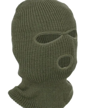 Cagula  amestec lana si acril, 3 orificii, verde, universal
