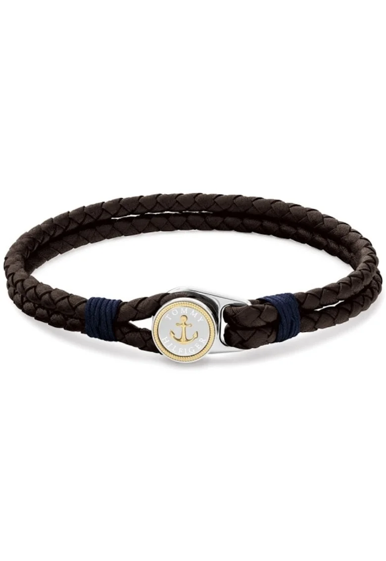 Bratara  Men’S Collection piele 2790692, Maro, Argintiu