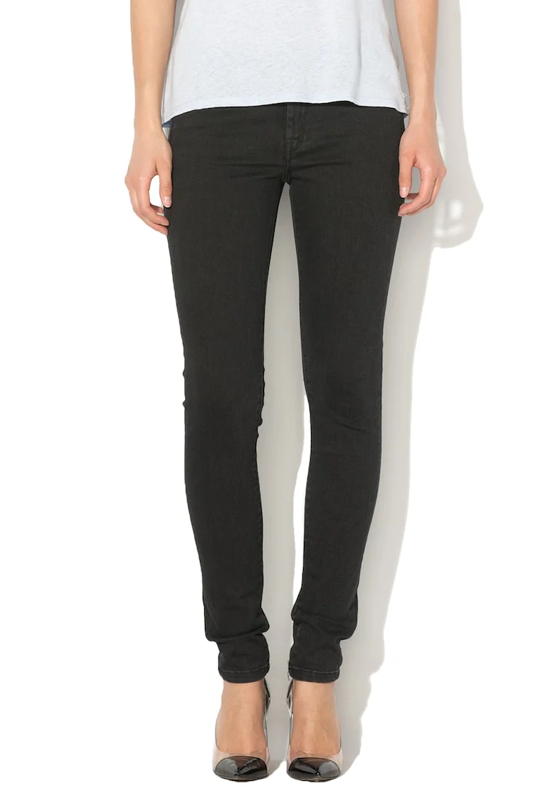 Blugi skinny slim fit Lola, Negru