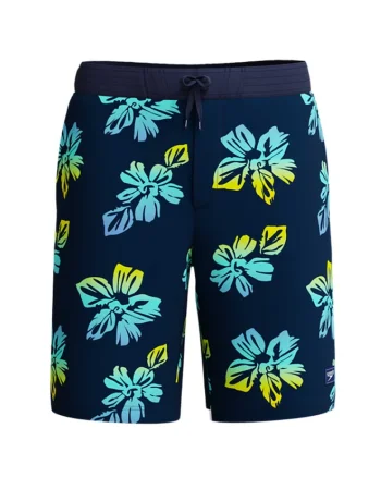 Sort inot barbati  Bondi Printed 20 bleumarin/galben – uscare rapida, 4-way stretch, Multicolor
