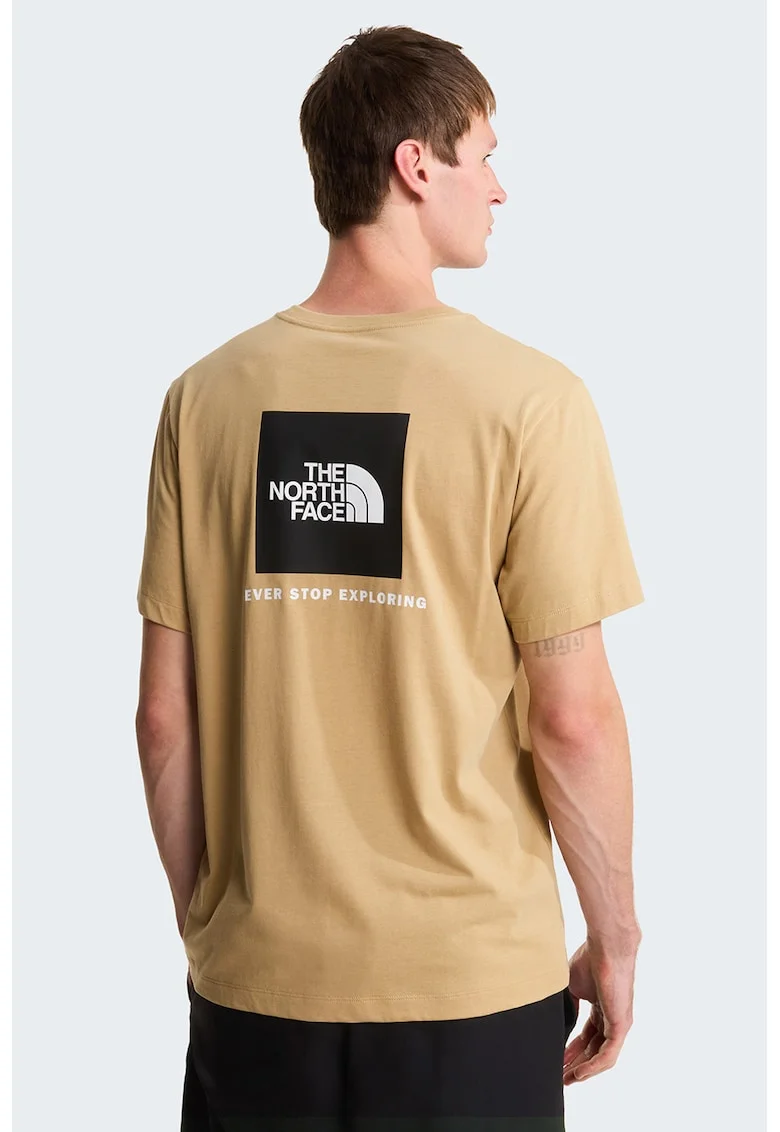 Tricou regular fit cu imprimeu logo pe piept Evolution Box, Maro camel