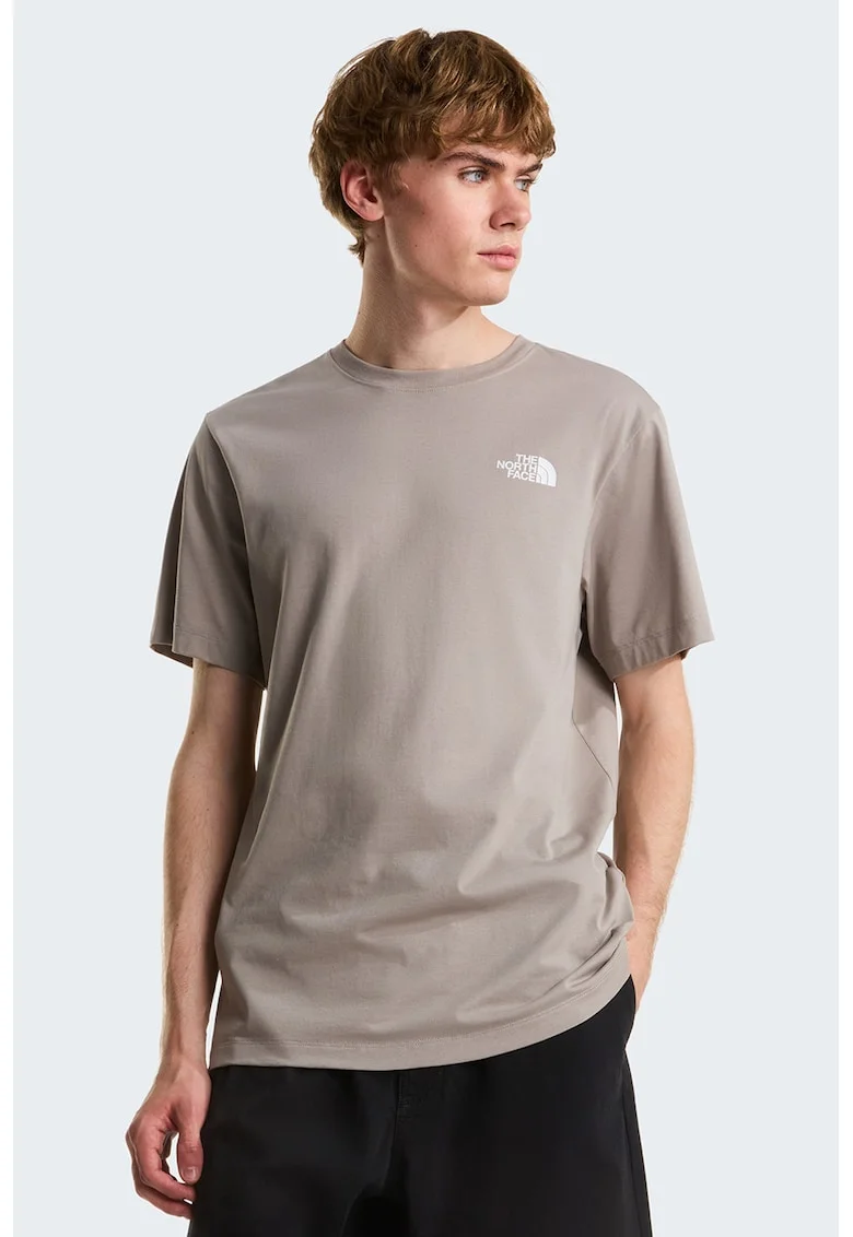 Tricou regular fit cu imprimeu logo pe piept Evolution Box, Maro taupe